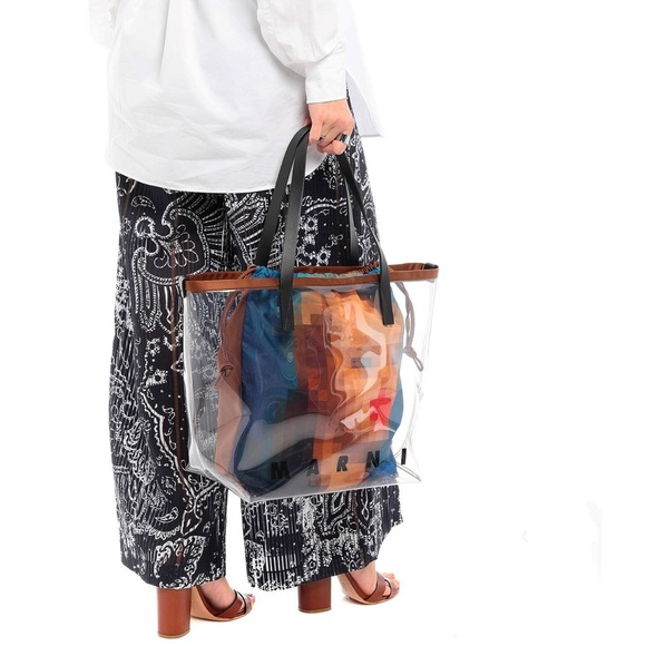 BNWT MARNI PVC/leather Tote/Handbag - Picture 4 of 14